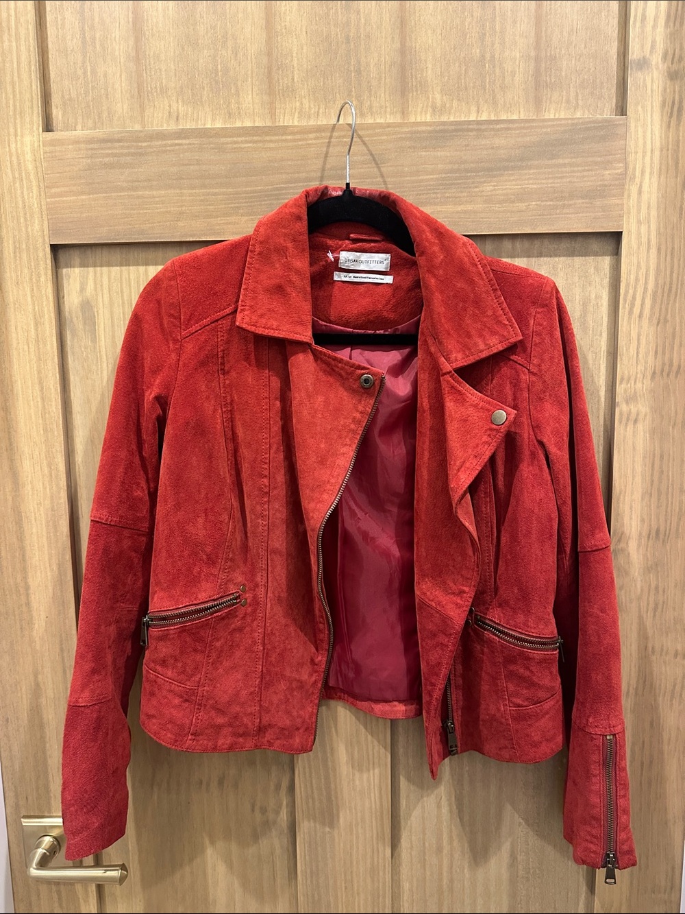 Urban Outfitters Burnt Orange Suede Moto Jacket